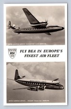 BEA BRITISH EUROPEAN AIRWAYS VICKERS VISCOUNT ELIZABETHAN AIRLINE ISSUE POSTCARD