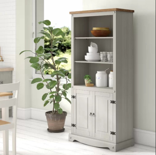 Tall kitchen pantry rustic - kitchen,