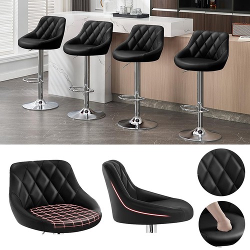 Faux leather bar stools - leather,