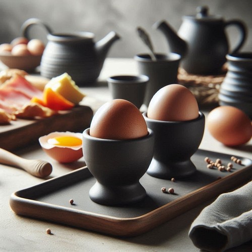 Egg cups boiled - cups-boiled, eggs