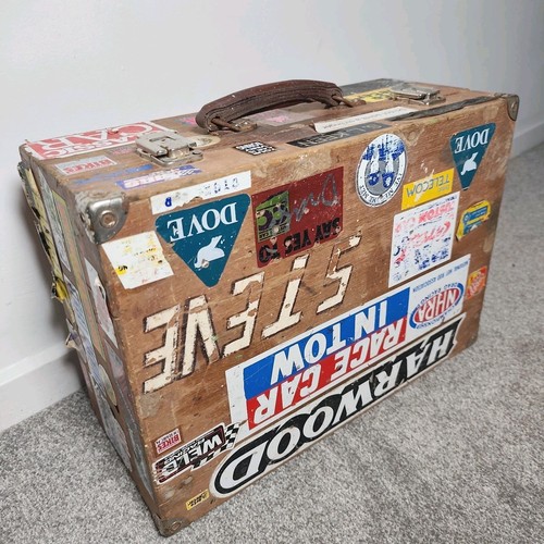 Wooden tool box with - with, vintage