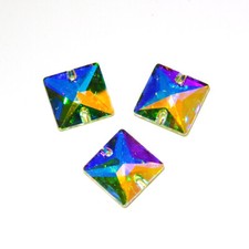 Wholesa AB Square Flat back Sewing Crystal Strass Sew On Rhinestone for Clothing