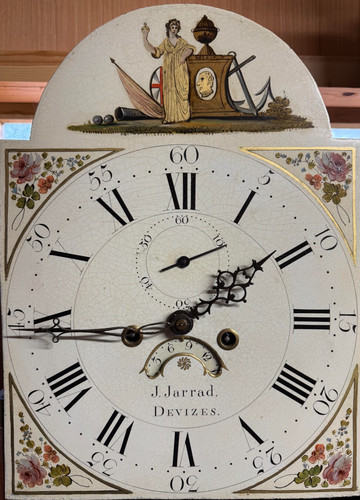 Day oak longcase clock with - 8-day,