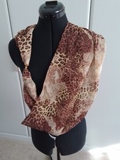 Genuine SCARFLACE by Moira C Brown Animal & Lace Sheer PRINT  w Leaflet BNWOT