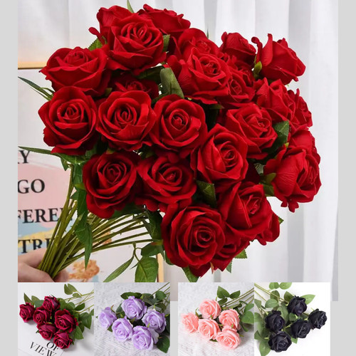 Artificial single rose - single,