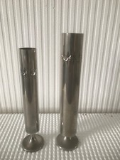 Pair of Bud Vase Cavalier Styl Silver Plated Brass Made in England - Mid Century