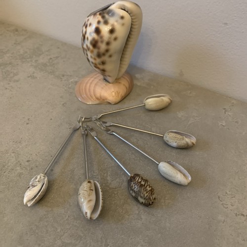 Vintage shell cocktail forks - vintage,