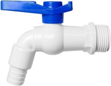 Butt Outlet Replacement Tap Water Storage Tank Plastic Valve Faucet 3/4 BSPM