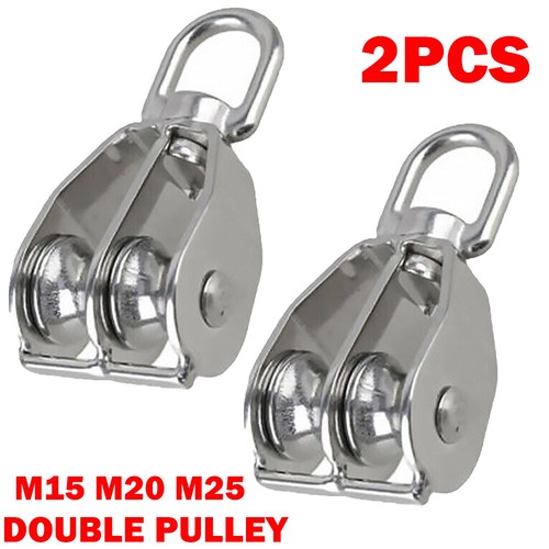 Stainless steel rope pully - 2x,