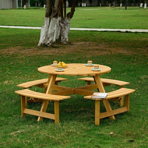 Person round picnic table - person,