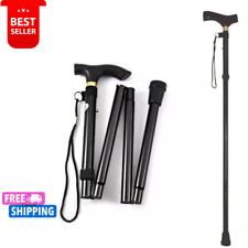 Lightweight Easy Folding Aluminium Walking Stick Cane, Height Adjustable