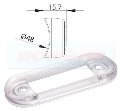 Clear curved rubber - clear, mounting