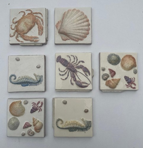 Antique hand painted ocean - painted,