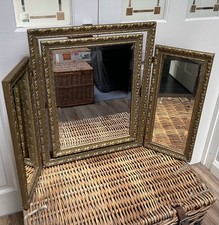Triple Mirror Gold Gilt
