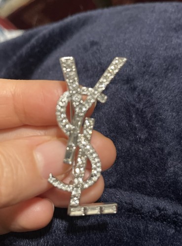 Vintage crystal silver tone - crystal,