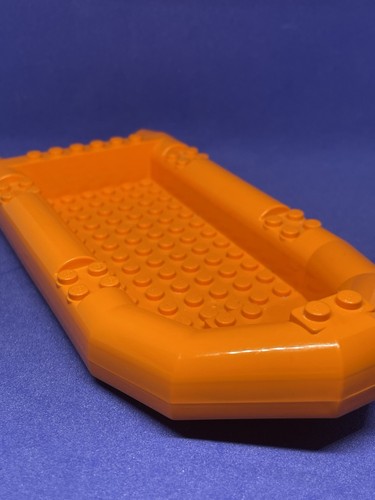 Lego orange large boat rubber - boat,