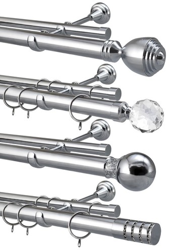 Curtain pole double rod metal - double,