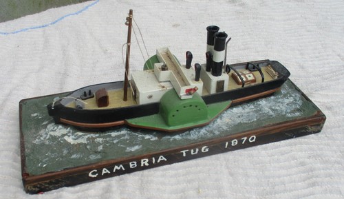 Vintage handmade model ship - vintage,