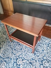 Stunning Danish Mid Century Teak Trolley with Folding Top Table By Arrebo Mobler