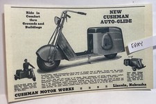 EARLY CUSHMAN MOTOR WORKS SCOOTER SIDECAR 3 WHEEL DELIVERY BOX RARE NEW POSTCARD