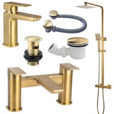 Brushed Brass Gold Basin Bath