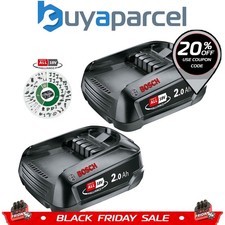 Bosch 18v Green Power4All PBA 18v 2.0Ah W-A Cordless Battery Power For All x 2