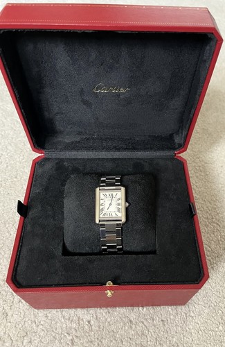 Cartier tank quartz stainless - cartier,