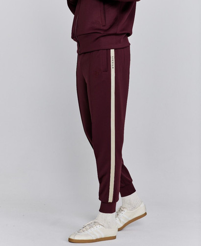 Siksilk mens burgundy joggers - mens,