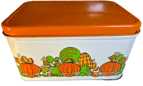 Vintage 70s mushroom tin bread - 70s,