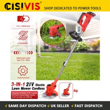 21V Cordless grass Trimmer Electric Weed Eater, 3 Types of Blades with 2-Battery