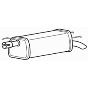 Rear exhaust silencer back box - exhaust,