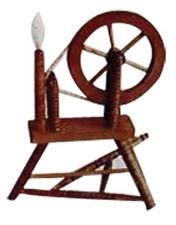 Wooden Spinning Wheel, Dolls