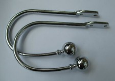 1 PAIR METAL CURTAIN TIE BACK HOOK HOLDBACK HOLD BACKS  BALL END CLASSIC DESIGN