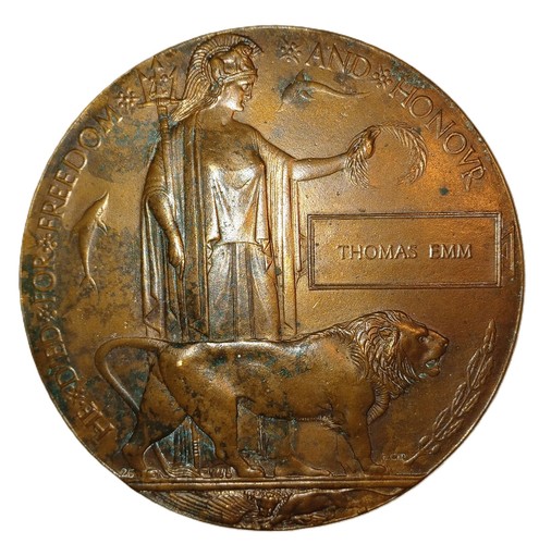 Ww1 memorial plaque thomas - to,