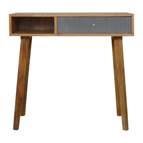 Oak toned edged teal - teal, desk