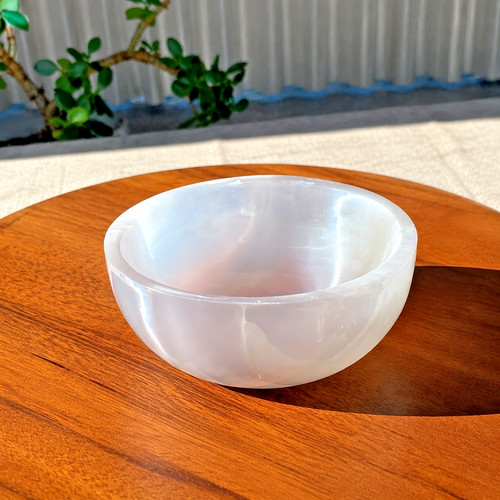 Natural selenite bowl crystal - natural,