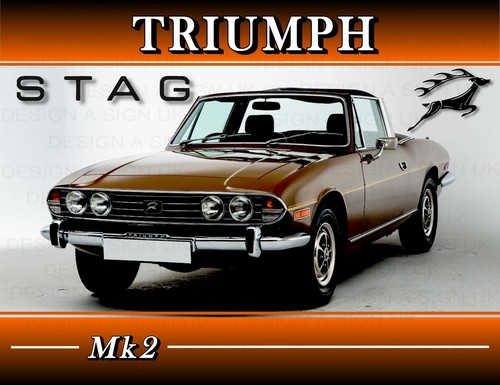 Triumph stag 1329 sign - stag, 2 