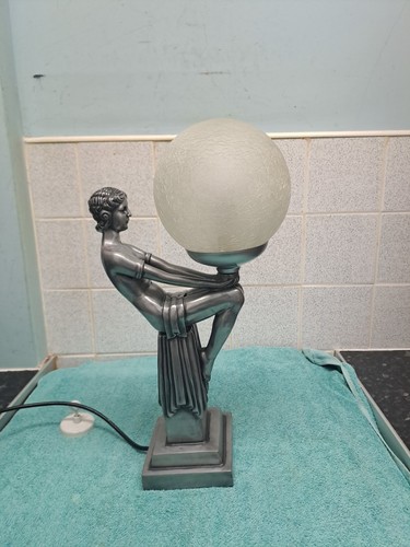 Art deco lamp - lamp, silver