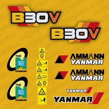 Replacement Decal Set Compatible with Yanmar B30V Mini Excavator Stickers