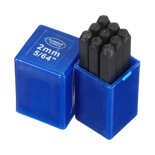 9pcs metal number stamps set - number,