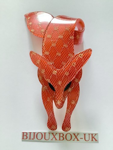 Lea stein fox brooch - lea,