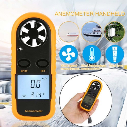Lcd digital anemometer wind - lcd,