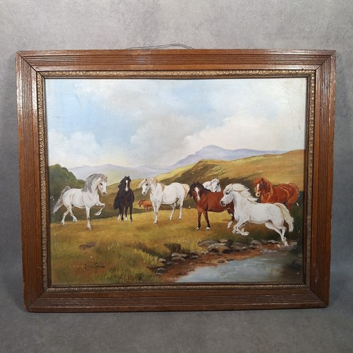 Vintage framed oil painting - framed,