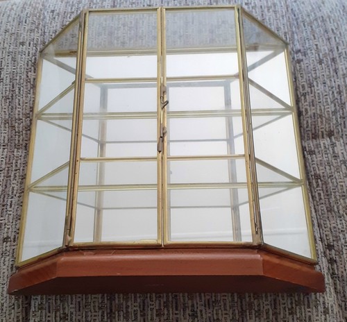 Rare vintage glass brass - glass, &