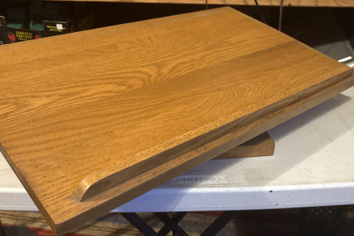 Solid oak tabletop podium - tabletop,