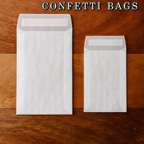 White glassine confetti - glassine,