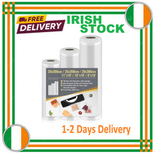 Food Vacuum Sealer Bags 3 Rolls Vaccum Food Saver 28x300cm, 25x300cm, 20x300cm
