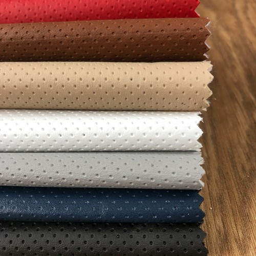 Perforated faux leather vinyl - faux,