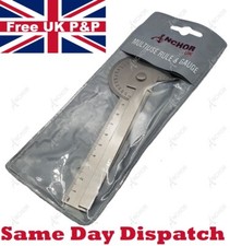 ENGINEERS GAUGE BEVEL PROTRACTOR SQUARE RULE RULER ANGLE FINDER MEASURE UK