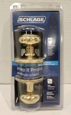 Schlage Bed / Bath / Privacy F40 V PLY 605 Plymouth Bright Brass Knob Latch Set